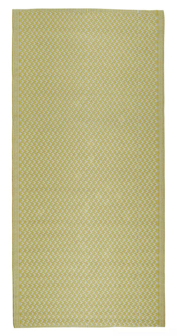 Matto 100 % polypropeenia 80 x180 cm kelta/valkoinen