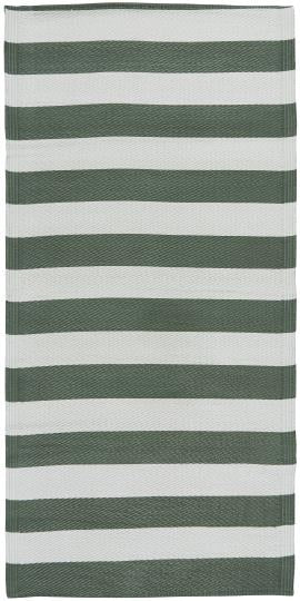 Matto 100 % polypropeenia 90 x180 cm vihreä/valkoinen
