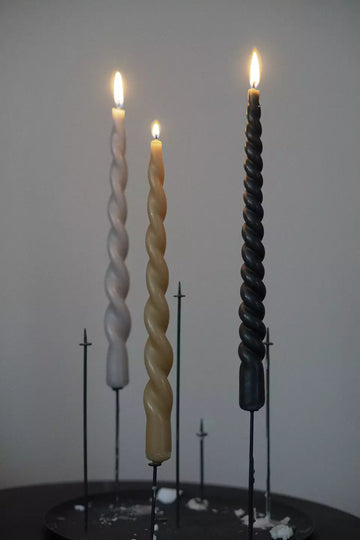 Vio Ljusfabrik kierrekynttilä 2 kpl, grafiitinharmaa