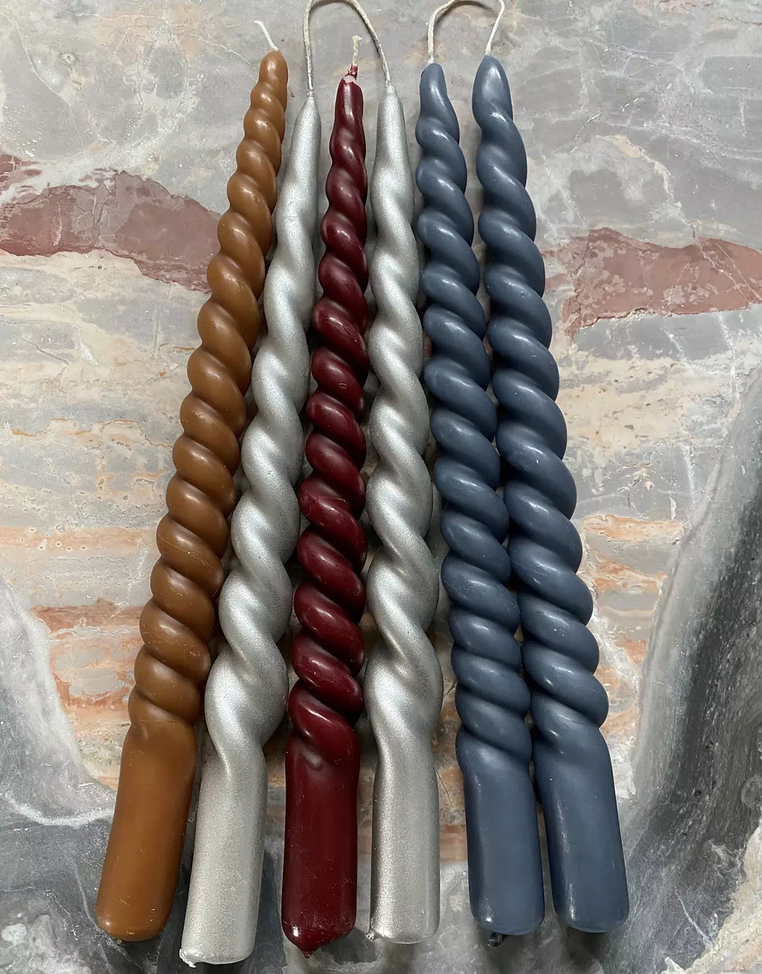 Vio Ljusfabrik kierrekynttilä 2 kpl, sinisenharmaa