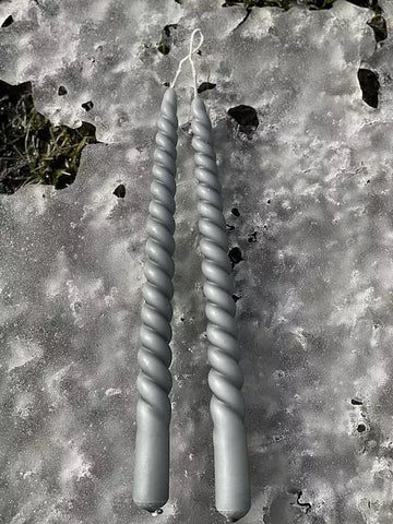 Vio Ljusfabrik kierrekynttilä 2 kpl, harmaa