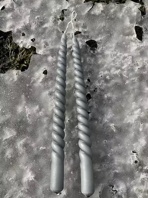 Vio Ljusfabrik kierrekynttilä 2 kpl, harmaa