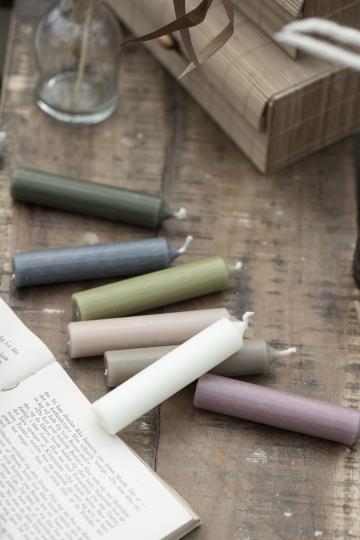 Ib Laursen Lyhyt illalliskynttilä vanharoosa Rustic