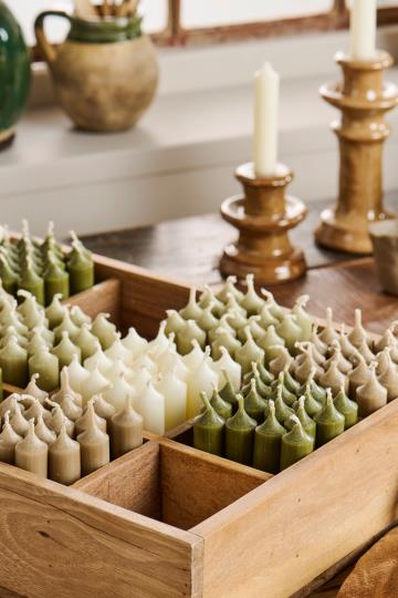 Ib Laursen Lyhyt illalliskynttilä hiekka Rustic