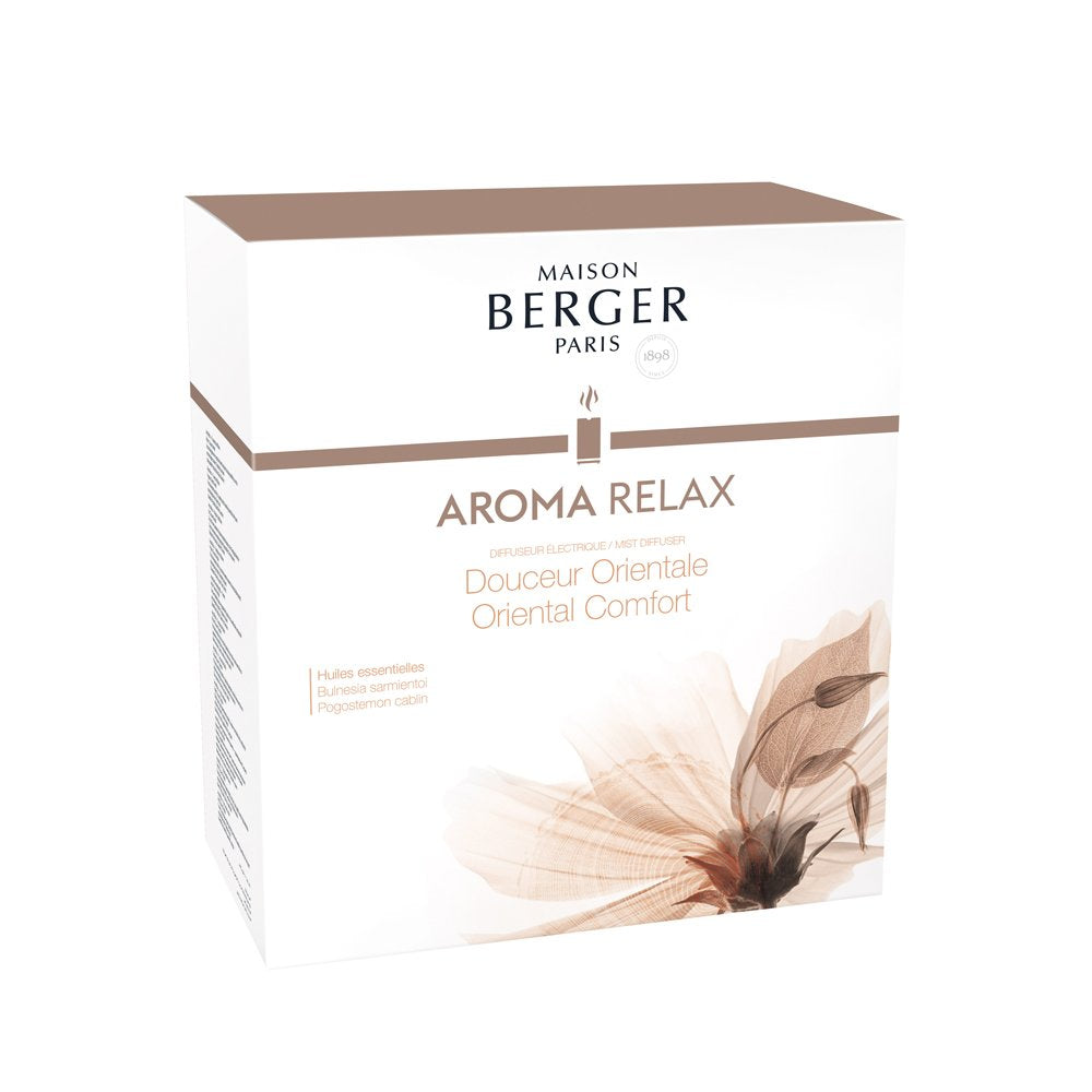 Maison Berger Aroma Relax Mist -sähköinen diffuuseri ja Oriental Comfort-tuoksu 475ml