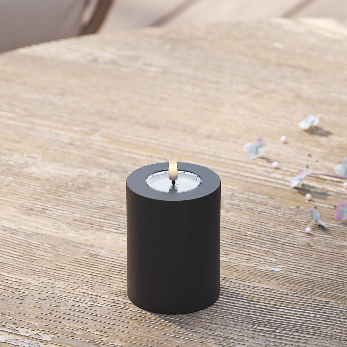 DELUXE Homeart, LED pylväskynttilä ulos, Ø 7,5 x 10 cm