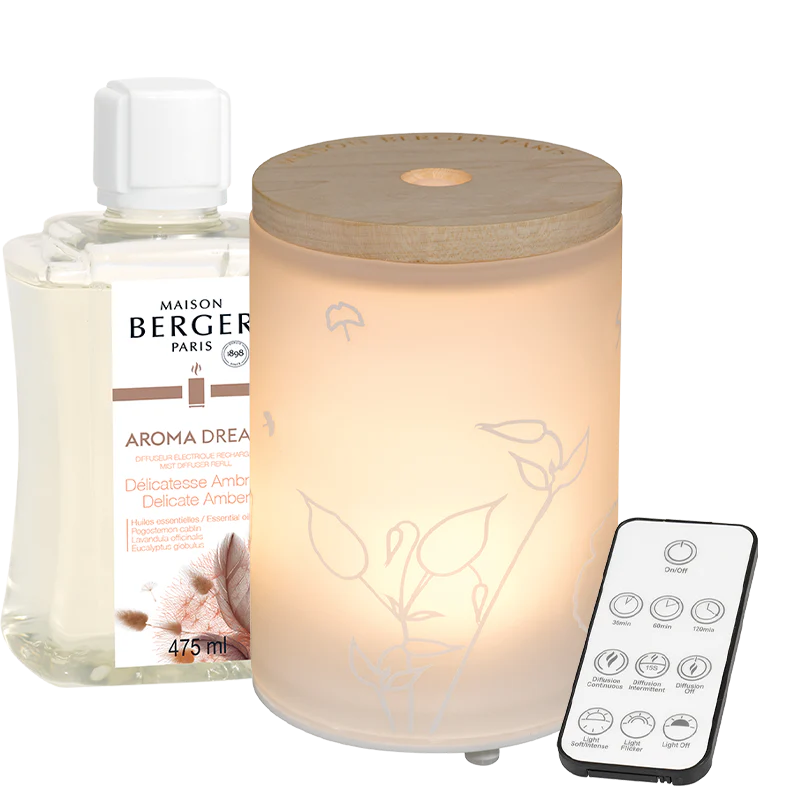 Maison Berger Aroma Dream Mist -sähköinen diffuuseri ja Delicate Amber tuoksu 475ml