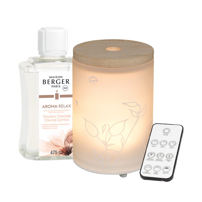 Maison Berger Aroma Relax Mist -sähköinen diffuuseri ja Oriental Comfort-tuoksu 475ml
