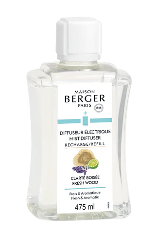 Maison Berger Aroma Happy Mist -sähköisen Fresh Wood diffuuserin täyttöpullo, 475ml