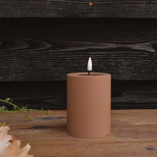 deluxe arthome LED-pilarikynttilä ruskea