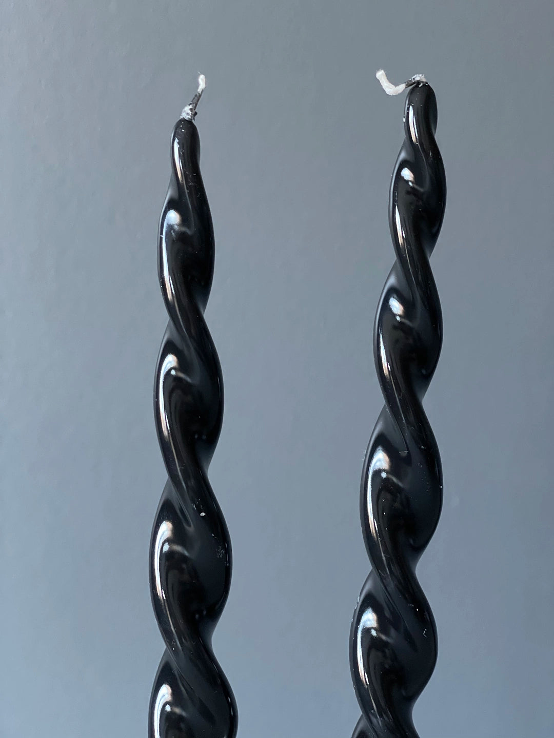 Vio Ljusfabrik kierrekynttilä 2 kpl, kiiltävä musta