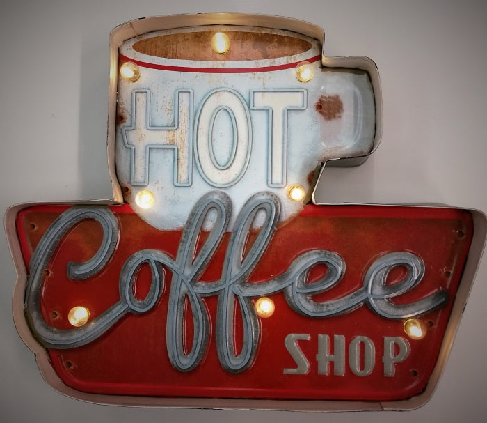 Valokyltti Hot Coffee Shop